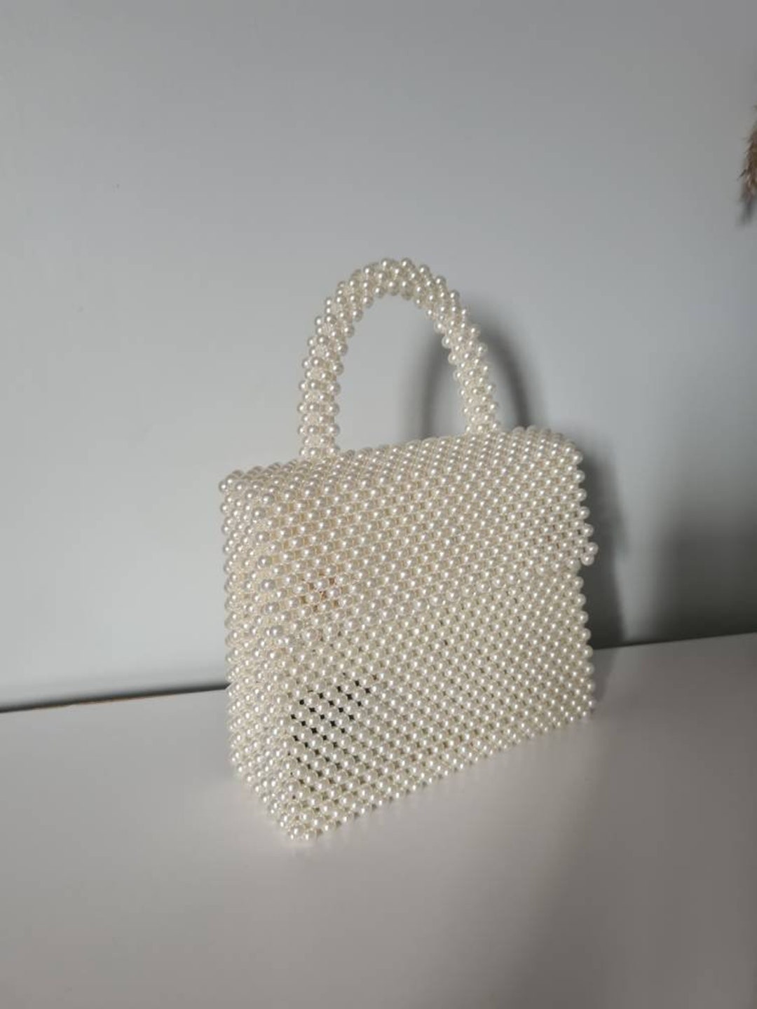 Luxury Elegant Evening Bags Beige Ivory Handmade Shell Purse Shoulder Bags Lady Handbags