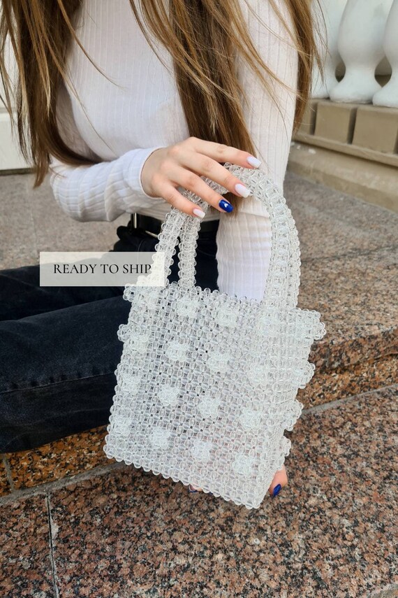 Transparent Acrylic Box Party Clutch Pearl Strap Purses and Handbags for  Women Casual Designer Bag Chain Shoulder Bag Wedding