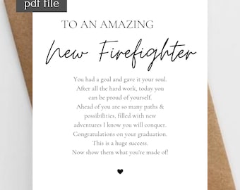 Fireman gift, Firefighter Graduation Gift, Fire department, Thin red line, Fire responder, College graduation gift for him, Retirement gift