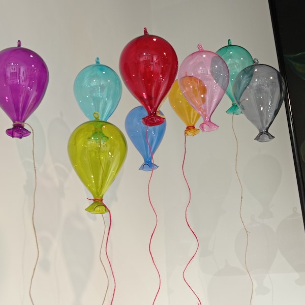 Glasfliegen Geblasener Ballon-Entwurfs-Hauptbeleuchtungszubehör, Murano-Art Anhänger mit Aufhänger, Baby-Raum-Party-Dekor-Dekoration, DIY Kronleuchter