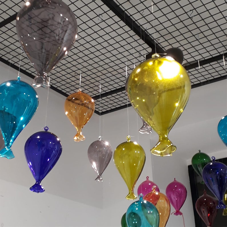 Glass Balloon With Hanger Murano Type Glass Blowing Glass Balloon With Hanger Murano Type Glass Blowing