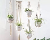 4 Pack Macrame Plant Hanger Boho Home Decor Beautiful Plant Decor Plant Lover