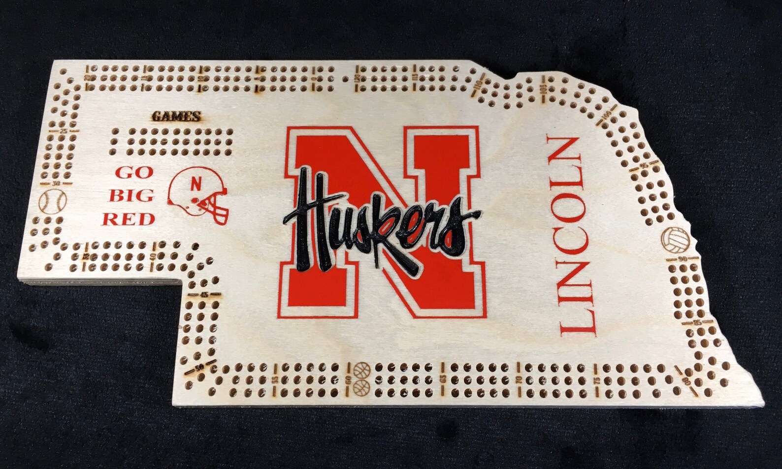Nebraska Huskers Cribbage Board Collectors Edition. With Metal Etsy