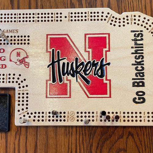 Nebraska Huskers Cribbage Board Collectors Edition. With Metal Etsy