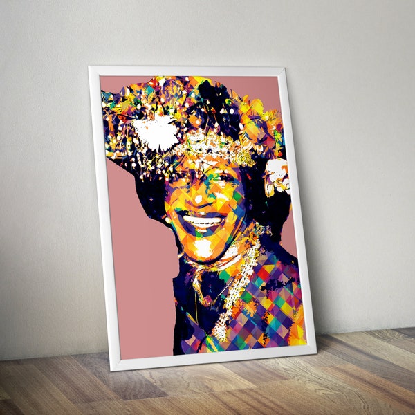 Marsha P Johnson - Special Edition Print - Wall Art Poster - Black Art - Pop Art Print - Free Shipping