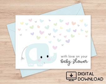 Baby Shower Card Printable Etsy