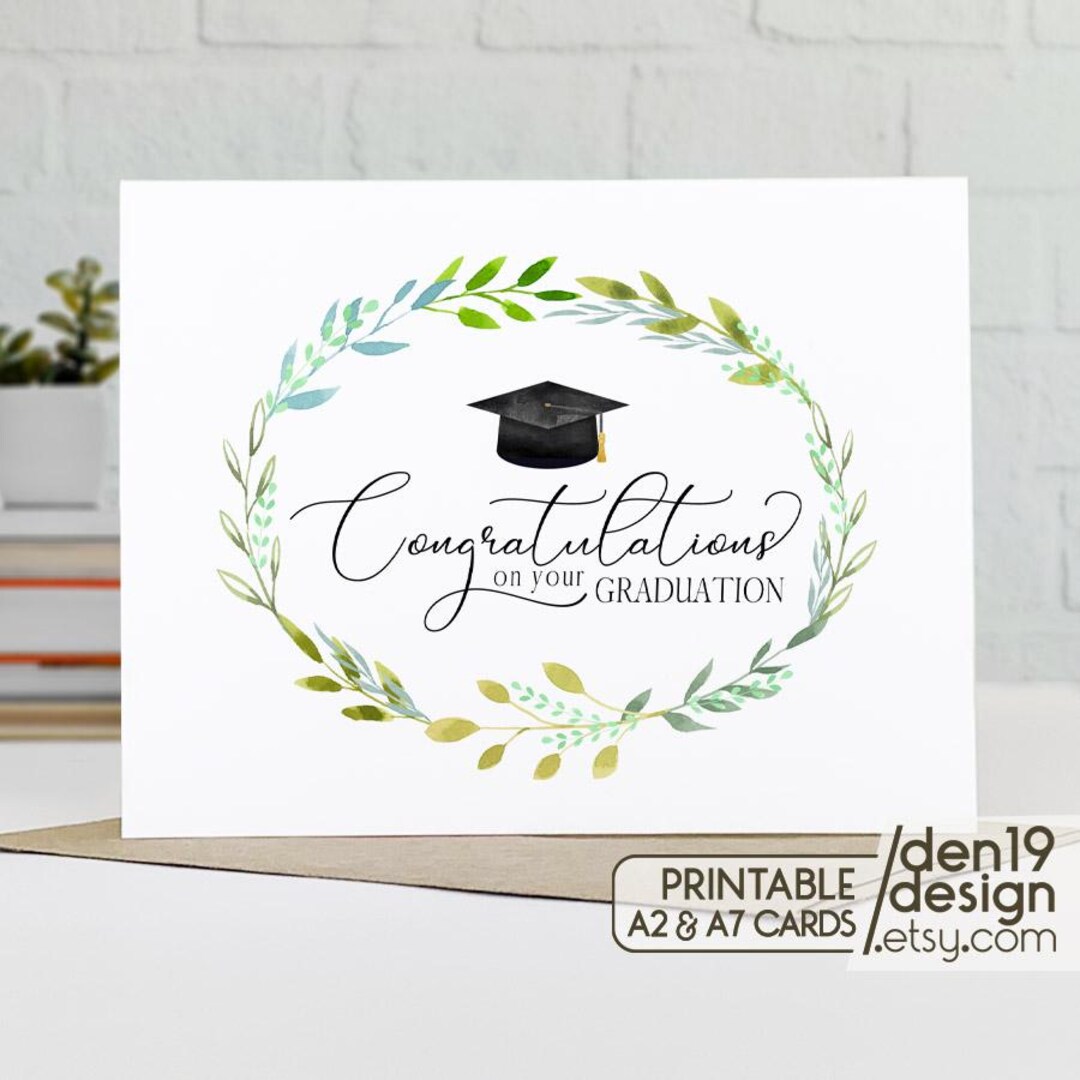 Printable Card Congratulations on Your Graduation / Instant Download ...