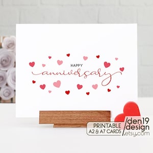 Happy Birthday Karte zum ausdrucken / Instant Download PDF / Jubiläums Karte Vorlage