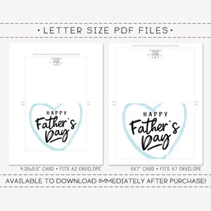 Happy Father's Day Printable Card / Instant Download PDF / Father's Day ...