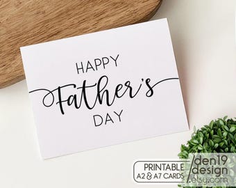 Happy Father's Day Printable Card / Instant Download PDF / Card Template