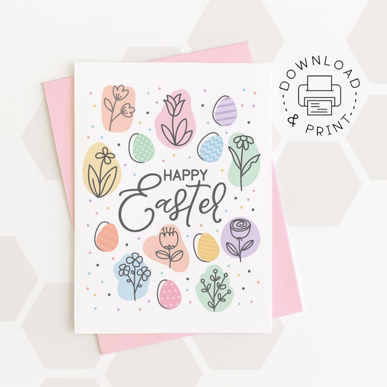 Happy Easter Printable Card Instant - Il 794xN.4610934979 G8gu 