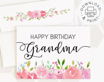 Printable Card: Happy Birthday Grandpa / Instant Download PDF - Etsy