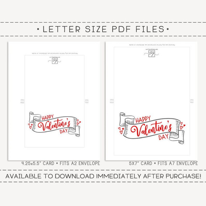 Happy Valentine's Day Printable Card / Instant Download - Etsy