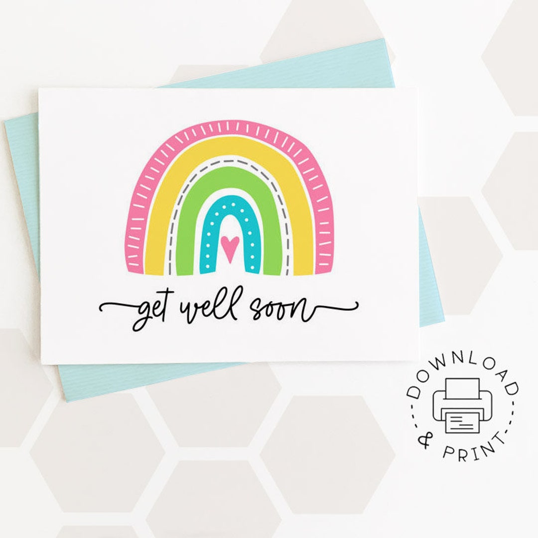 Get Well Soon Printable Card / Instant Download PDF / Card - Etsy