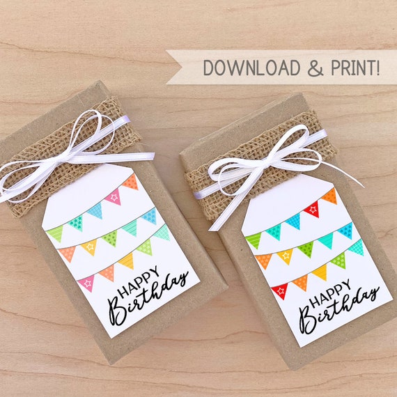 Printable Gift Tags / Happy Birthday Gift Tag / Birthday Gift | Etsy
