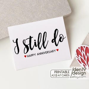 I Still Do Anniversary Card: Printable PDF Template