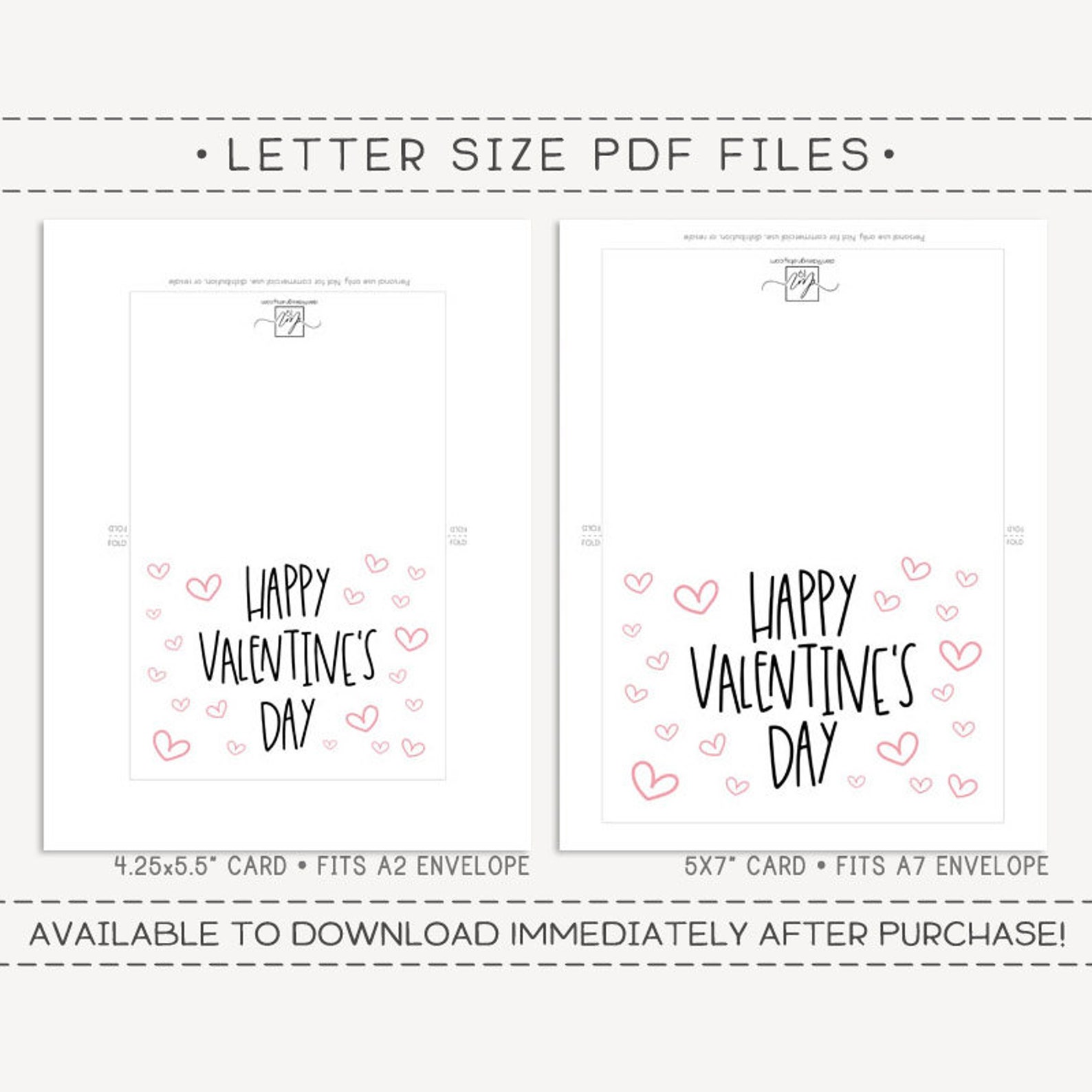 Happy Valentine's Day Printable Card / Instant Download - Etsy