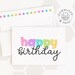 Happy Birthday Printable Card and Envelope / Instant Download - Etsy