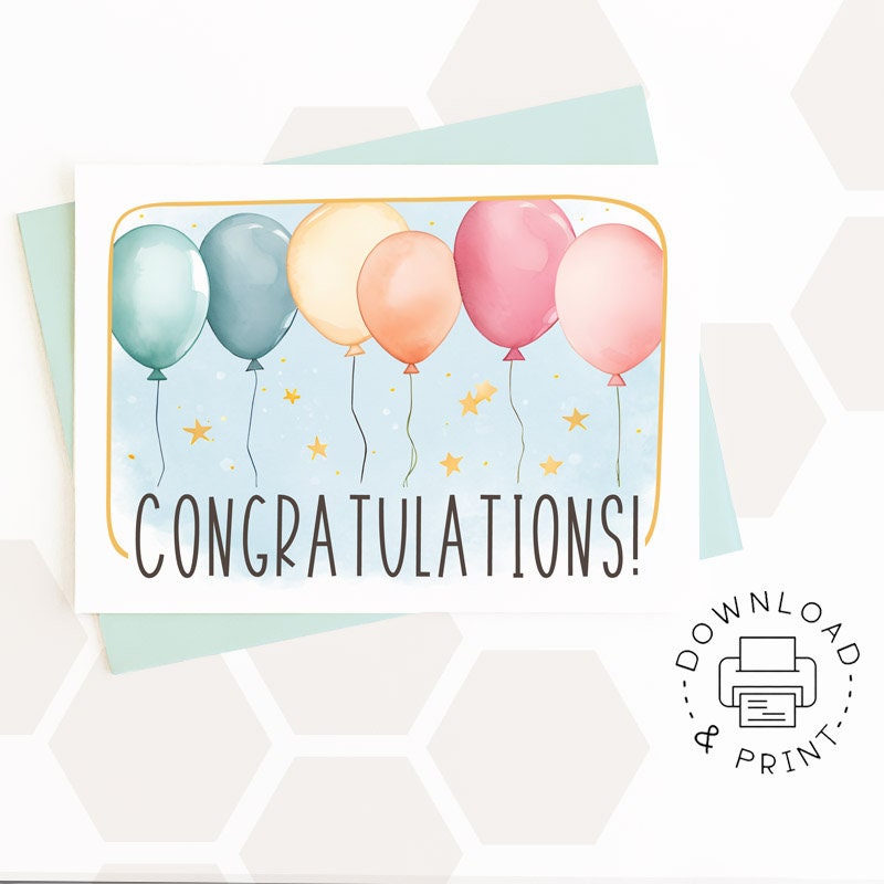 Congratulations Card - Etsy