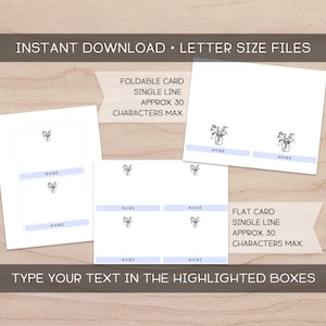 Editable &amp; Printable Stationery Card / Flat and Foldable A2 | Etsy