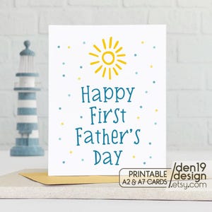 Tarjeta imprimible para el primer día del padre / Descarga instantánea en PDF / Plantilla para el Día del Padre