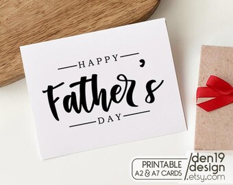 Happy Father's Day Printable Card / Instant Download PDF / Card Template