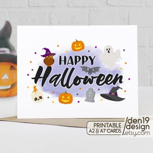 Halloween Karte zum selbst ausdrucken / Instant Download PDF
