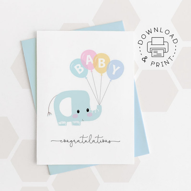 Congratulations Printable Card / Instant Download PDF / New - Etsy