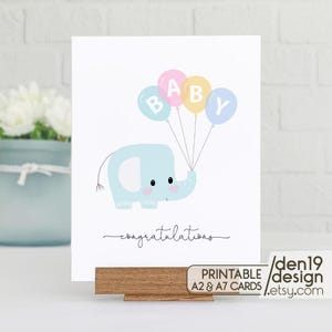 Carte imprimable de félicitations / Téléchargement instantané au format PDF / Carte pour nouveau bébé / Modèle de carte de baby shower