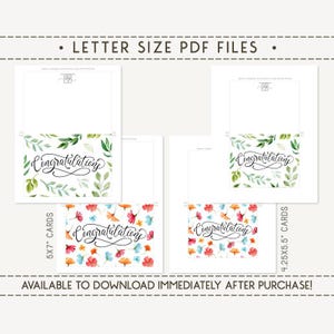 Congratulations Printable Card / Instant Download PDF / Card Template ...