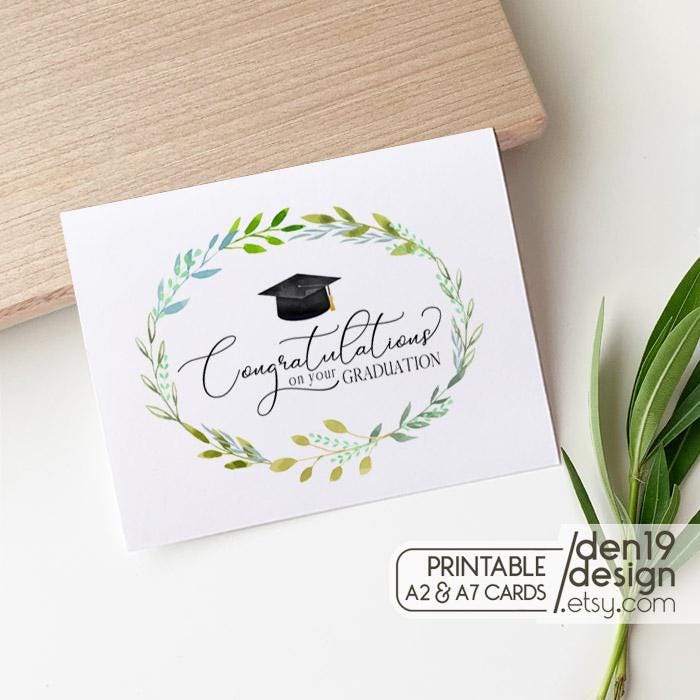 Printable Card Congratulations on Your Graduation / Instant Download ...