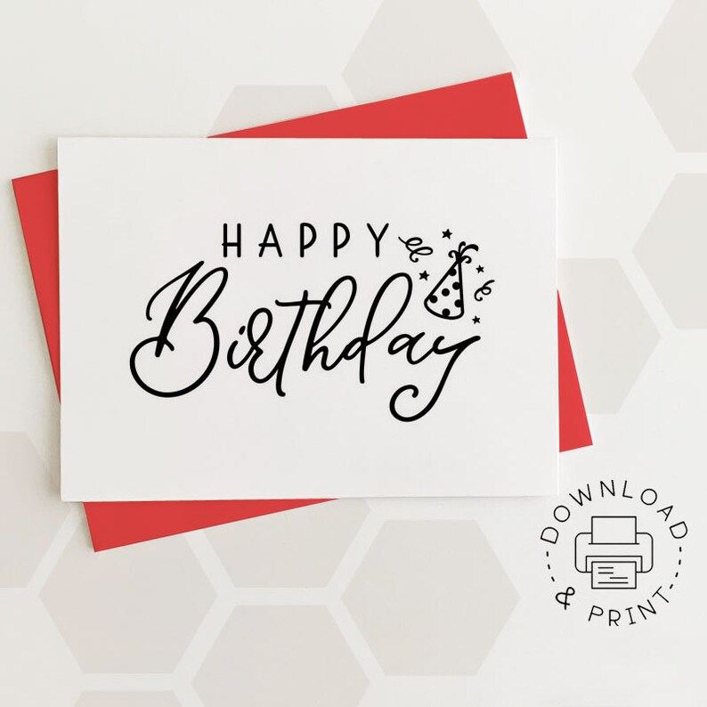 Set of 4 Printable Cards / All Occasion Card Templates / Happy - Etsy