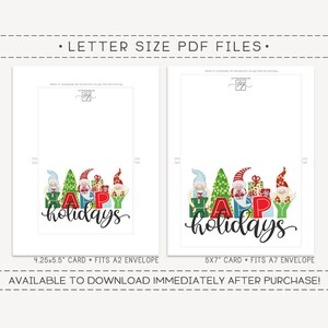 Happy Holidays Printable Card / Instant Download PDF / Holiday - Etsy