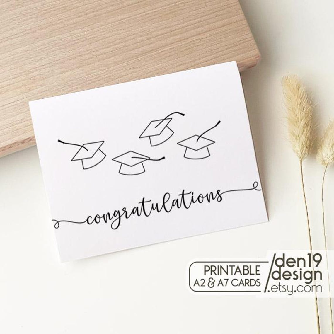 Congratulations Graduation Printable Card / Instant Download PDF / Card ...
