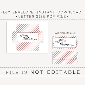 Printable Christmas Money Gift Envelope / Instant Download PDF - Etsy