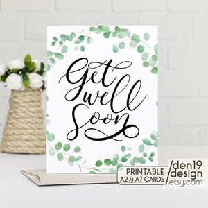 Carte imprimable Get Well Soon / Téléchargement instantané au format PDF / Modèle de carte