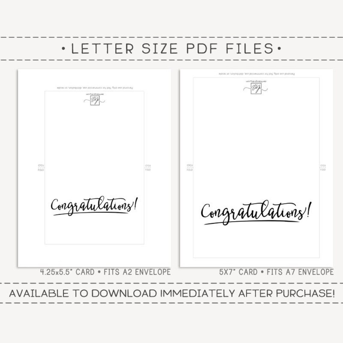 Congratulations Printable Card / Instant Download PDF / Card - Etsy