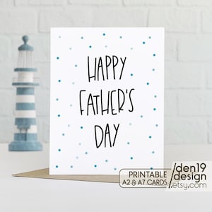 Carte imprimable Joyeuse fête des pères / Téléchargement instantané PDF / Modèle de carte de fête des pères