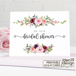 Printable Card: On Your Bridal Shower / Instant Download PDF / Wedding Card Template
