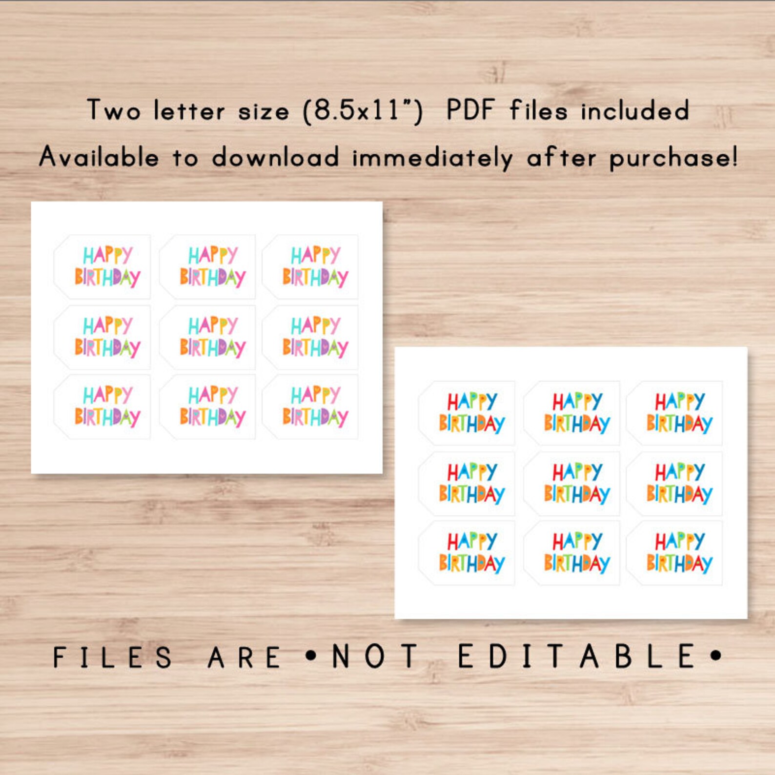 Printable Gift Tags / Happy Birthday Gift Tag / Birthday Gift | Etsy