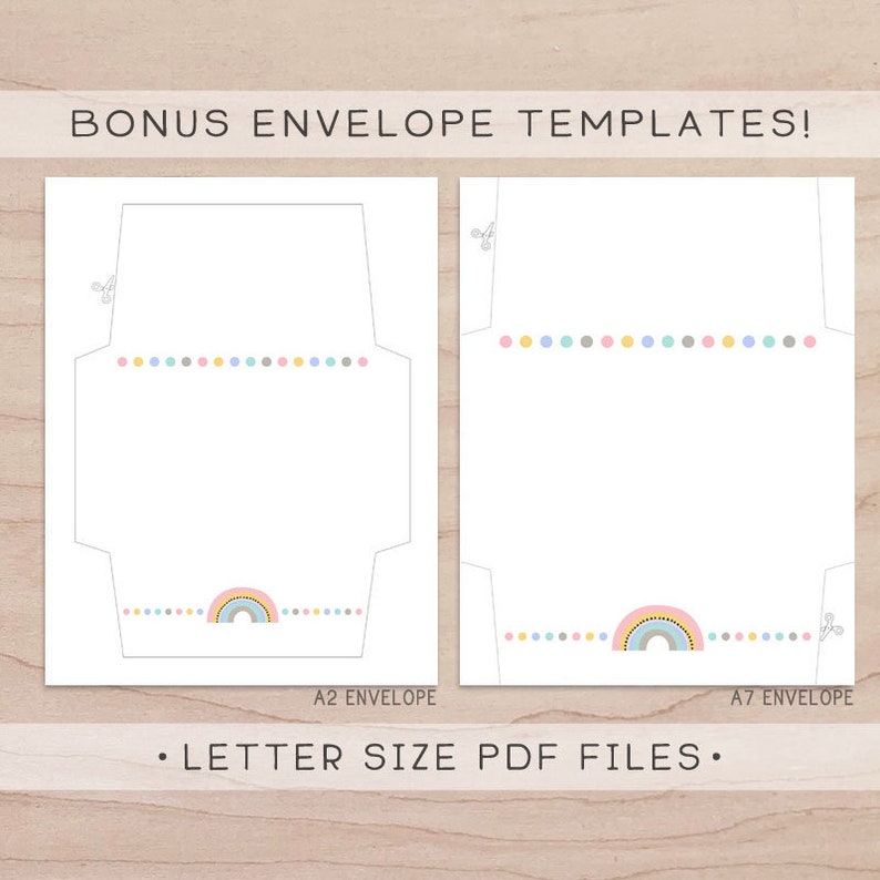 Happy Birthday Printable Card and Envelope / Instant Download - Etsy