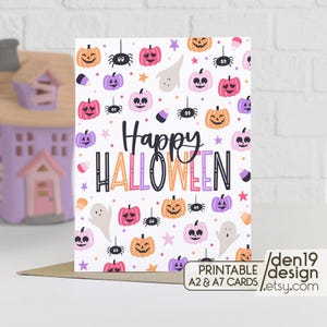 Halloween Karte zum selbst ausdrucken / Instant Download PDF