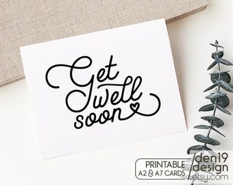 Get Well Soon Card Printable: A2 & A7 Sizes (PDF Download)