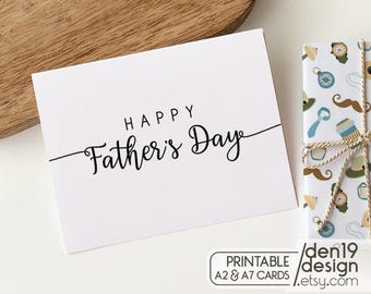 Happy Father's Day Card: Printable A2/A7 Template (PDF)