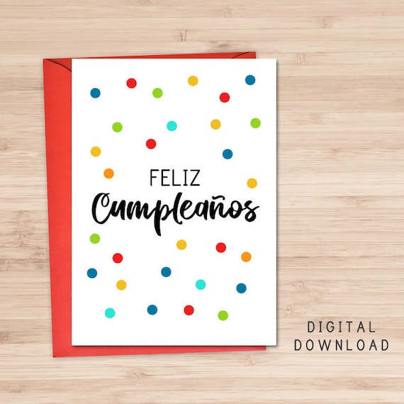 feliz cumpleanos happy birthday printable card instant etsy australia