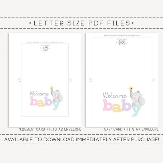 Baby shower card store template free