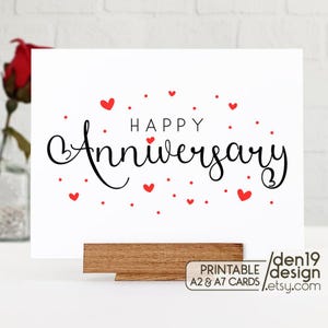 Happy Birthday Karte zum ausdrucken / Instant Download PDF / Jubiläums Karte Vorlage