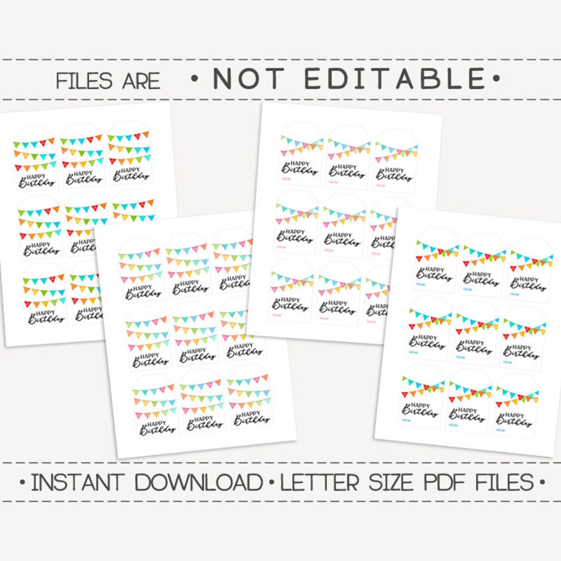 Printable Gift Tags / Happy Birthday Gift Tag / Birthday Gift - Etsy