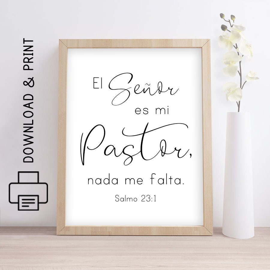 Salmo 91 En Español, Salmo 91 En Español Para Pared, Cuadros Cristianos  Para Pared En Español, Psalm 91 Wall Art, Christian Wall Decor In Spanish,  Decoraciones Para Cuartos (Salmo 23) : : Home