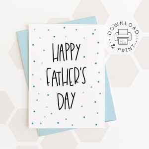Happy Father's Day Printable Card / Instant Download PDF / Father's Day ...